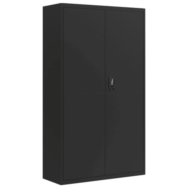 Berkfield Home File Cabinet Black 105x40x180 cm Steel - Size: 105 x 40 x 180 cm - image 1