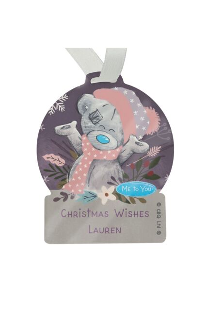 Personalised Memento Company Personalised Me To You® Cosy Winter Acrylic Dec in Clear - image 1
