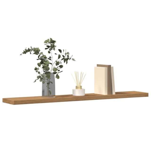 Berkfield Home Wall Shelves 4 pcs Artisan Oak 60x20x1.5 cm Engineered Wood in Brown - image 1
