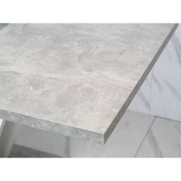 Nordara 120-160cm Modern Concrete Effect & White Extendable Dining Table in Grey - thumbnail 5