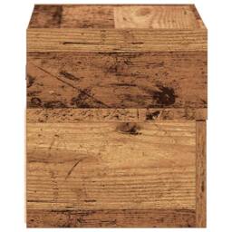 Berkfield Home Wall-mounted Bedside Cabinet Old Wood 45x26x28.5 cm in Brown - thumbnail 6