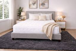 Nexus Mattresses Ltd Classic Bliss Open Coil Sprung Mattress - 9 INCH in White - Size: Single