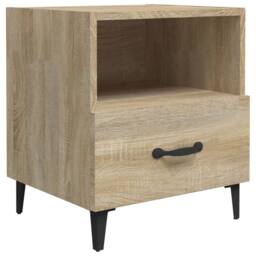 Berkfield Home Elegant Bedside Cabinets 2 pcs Sonoma Oak Engineered Wood in Light Brown - thumbnail 1