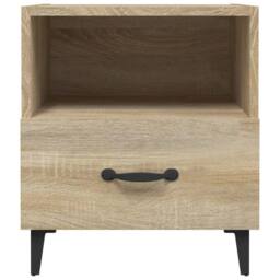 Berkfield Home Elegant Bedside Cabinets 2 pcs Sonoma Oak Engineered Wood in Light Brown - thumbnail 4