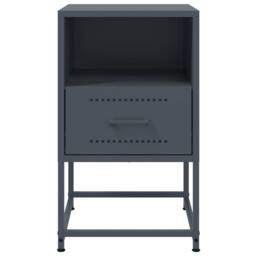 Berkfield Home Bedside Cabinets 2 pcs Anthracite 36x39x60.5 cm Steel in Dark Grey - thumbnail 6