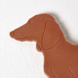 Homescapes Dog Door Stopper Wedge Durable & Charming Home Accessory in Orange - thumbnail 2