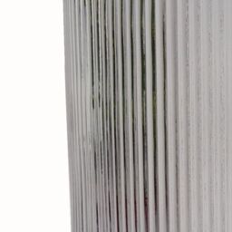 Leaf 31cm Clear Ridged Glass Vase in White - thumbnail 4
