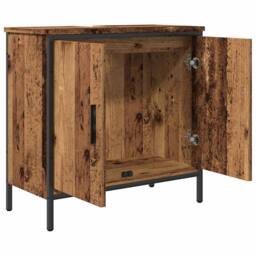 Berkfield Home Sink Cabinet Old Wood 60x30x60 cm Engineered Wood in Brown - Size: 60 x 30 x 60 cm - thumbnail 9
