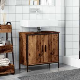 Berkfield Home Sink Cabinet Old Wood 60x30x60 cm Engineered Wood in Brown - Size: 60 x 30 x 60 cm - thumbnail 1