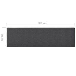 Berkfield Home Elegant Carpet Runner Anthracite 80x300 cm in Dark Grey - Size: 100 cm diameter - thumbnail 7