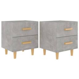 Berkfield Home Beautiful Bed Cabinets 2 pcs Concrete Grey 40x35x47.5 cm - thumbnail 3