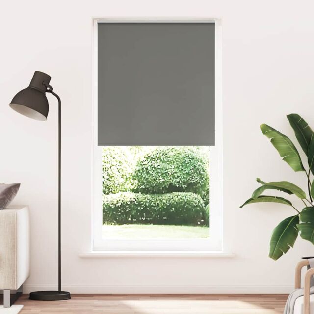 Berkfield Home Roller Blind Blackout Grey 110x230 cm Fabric Width 105.7 cm Polyester - image 1