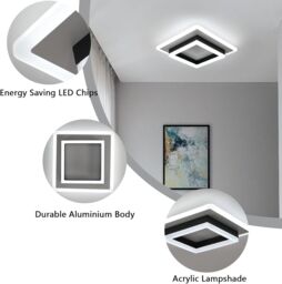 COMELY Modern LED Ceiling Lights, 30W Super Bright LED Ceiling Light, 6500K in Black - thumbnail 8