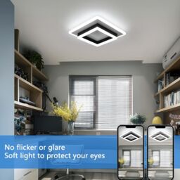 COMELY Modern LED Ceiling Lights, 30W Super Bright LED Ceiling Light, 6500K in Black - thumbnail 9