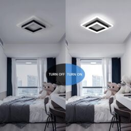 COMELY Modern LED Ceiling Lights, 30W Super Bright LED Ceiling Light, 6500K in Black - thumbnail 7