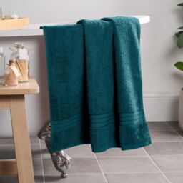 OHS 4 Pack of 100% Cotton Bathroom Bath Towel in Teal - thumbnail 5