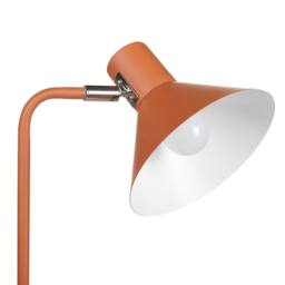 Wyld and Coco Orange Metal Floor Lamp 154 cm - Adjustable Cone Shade - thumbnail 4