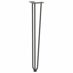 Berkfield Home Hairpin Table Legs 4 pcs Anthracite 72 cm Solid Steel in Black - thumbnail 4