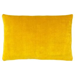 Furn Rainbow Striped Velvet Cushion in Gold - Size: 30 cm x 50 cm - thumbnail 2