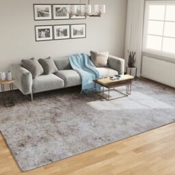 Berkfield Home Rug Washable Grey 400x300 cm Anti Slip - Size: 100 cm diameter - thumbnail 1