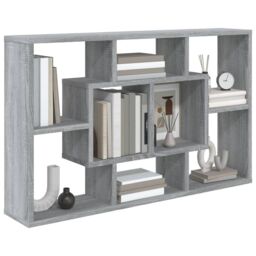 Berkfield Home Wall Shelf Grey Sonoma 85x16x52.5 cm Engineered Wood - thumbnail 4