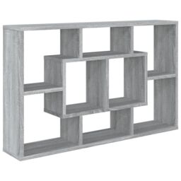Berkfield Home Wall Shelf Grey Sonoma 85x16x52.5 cm Engineered Wood - thumbnail 2