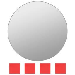 Berkfield Home Spacious 7 Piece Wall Mirror Set Round Glass in Silver - thumbnail 6