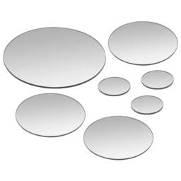 Berkfield Home Spacious 7 Piece Wall Mirror Set Round Glass in Silver - thumbnail 4