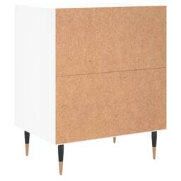 Berkfield Home Bedside Cabinet High Gloss White 40x30x50 cm Engineered Wood - Size: 40 x 30 x 50 cm - thumbnail 6
