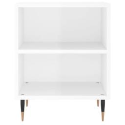 Berkfield Home Bedside Cabinet High Gloss White 40x30x50 cm Engineered Wood - Size: 40 x 30 x 50 cm - thumbnail 4
