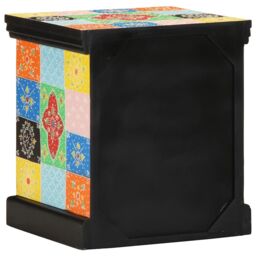 Berkfield Home Bedside Cabinet Multicolour 40x35x45 cm Solid Wood Mango - Size: 40 x 35 x 45 cm - thumbnail 5