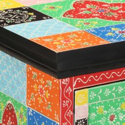 Berkfield Home Bedside Cabinet Multicolour 40x35x45 cm Solid Wood Mango - Size: 40 x 35 x 45 cm - thumbnail 6