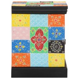 Berkfield Home Bedside Cabinet Multicolour 40x35x45 cm Solid Wood Mango - Size: 40 x 35 x 45 cm - thumbnail 4