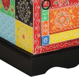 Berkfield Home Bedside Cabinet Multicolour 40x35x45 cm Solid Wood Mango - Size: 40 x 35 x 45 cm - thumbnail 8