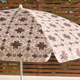 OHS Tiles Print Parasol Umbrella Garden Outdoor Canopy Sun Shade Beach - thumbnail 2