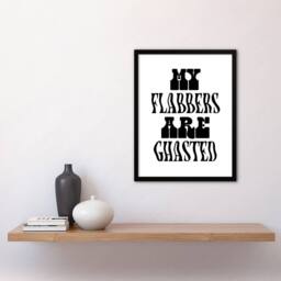 Artery8 My Flabbers Are Ghasted Black & White Funny Framed Wall Art Print - Size: A4 - thumbnail 4