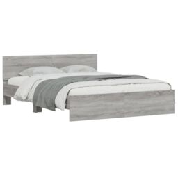 Berkfield Home Bed Frame without Mattress Grey Sonoma 150x200 cm King Size - thumbnail 3