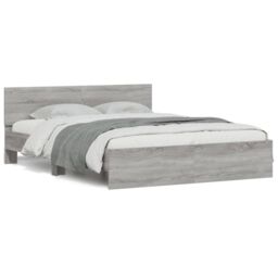 Berkfield Home Bed Frame without Mattress Grey Sonoma 150x200 cm King Size - thumbnail 2