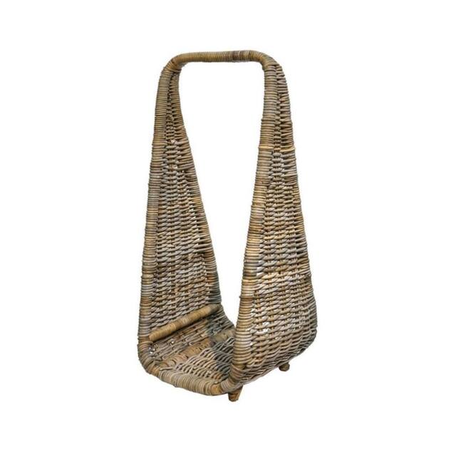 Lemon Pavilion Furniture and Decor Tall Log Storage - Natural Rattan - L40 x W35 x H90 cm - Brown - image 1