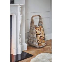 Lemon Pavilion Furniture and Decor Tall Log Storage - Natural Rattan - L40 x W35 x H90 cm - Brown - thumbnail 2