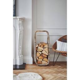 Lemon Pavilion Furniture and Decor Tall Log Storage - Natural Rattan - L40 x W35 x H90 cm - Brown - thumbnail 3