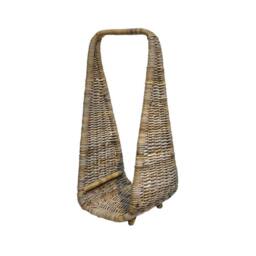 Lemon Pavilion Furniture and Decor Tall Log Storage - Natural Rattan - L40 x W35 x H90 cm - Brown