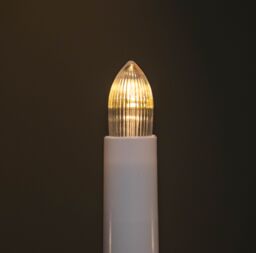 Samuel Alexander 41cm Battery Operated Light up White Christmas Candle Bridge with 7 Warm White LEDs - thumbnail 6
