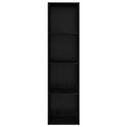 Berkfield Home TV Cabinet Black oak 37 x 37 x 142.5 cm Engineered wood - thumbnail 6