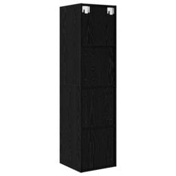 Berkfield Home TV Cabinet Black oak 37 x 37 x 142.5 cm Engineered wood - thumbnail 9