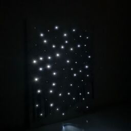 Samuel Alexander 40 x 30cm Battery Operated Light up Fibre Optic Winter Avenue Christmas Wall Canvas in White - Size: 40 x 30 cm - thumbnail 4