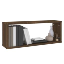 Berkfield Home Wall Cube Shelves 2 pcs Brown Oak 60x15x23 cm Engineered Wood - Size: 60 x 15 x 23 cm - thumbnail 7