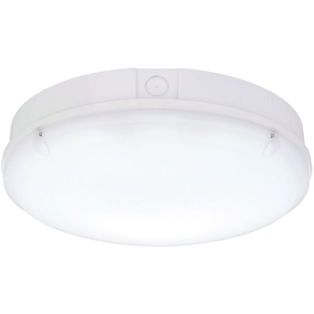 Loops Gloss White IP65 Bulkhead Light - 18W CCT SMD LED Module - 300mm Diameter - image 1