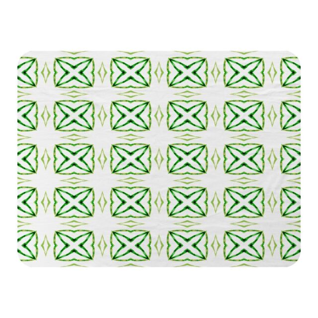 Benjamin Tate Design Green Extraordinary Boho Chic Summer Design Blanket in Natural - Size: 120 cm x 150 cm - image 1