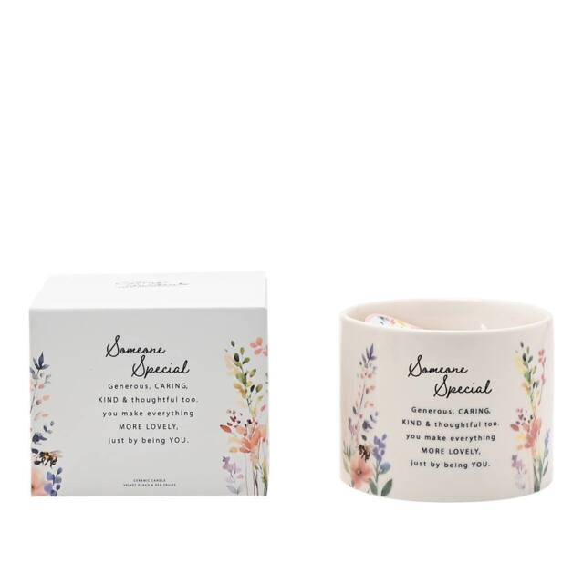 The Cottage Garden Mother's Day 2 Wick Ceramic Candle - You Are in White - image 1